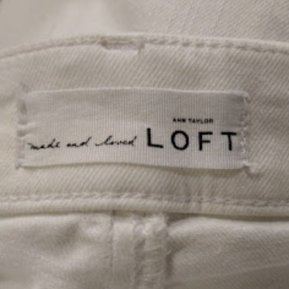 Ann Taylor LOFT White Denim Capri - Picture 3 of 4